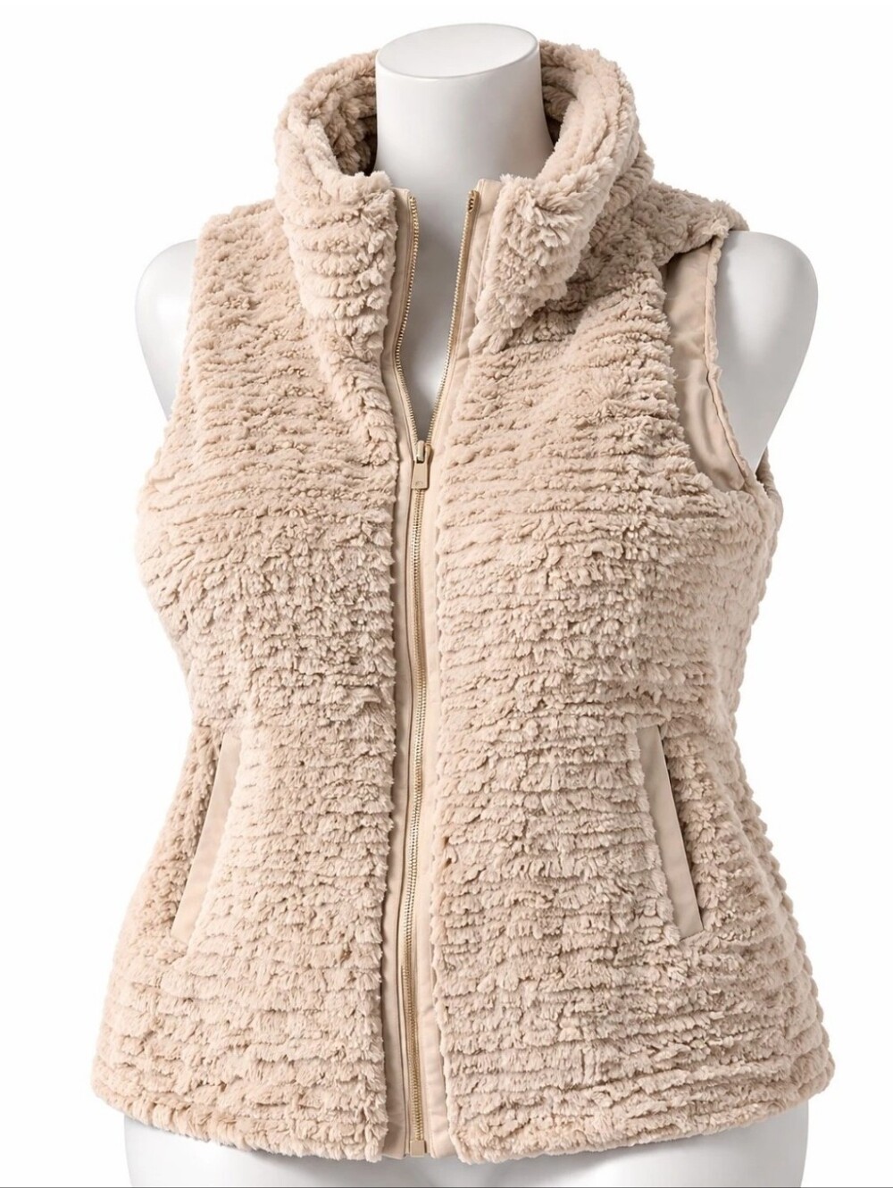 Calvin Klein Puffer Vest Women M Ivory Y2k Boho Vtg Cottagecore Barbie Retro